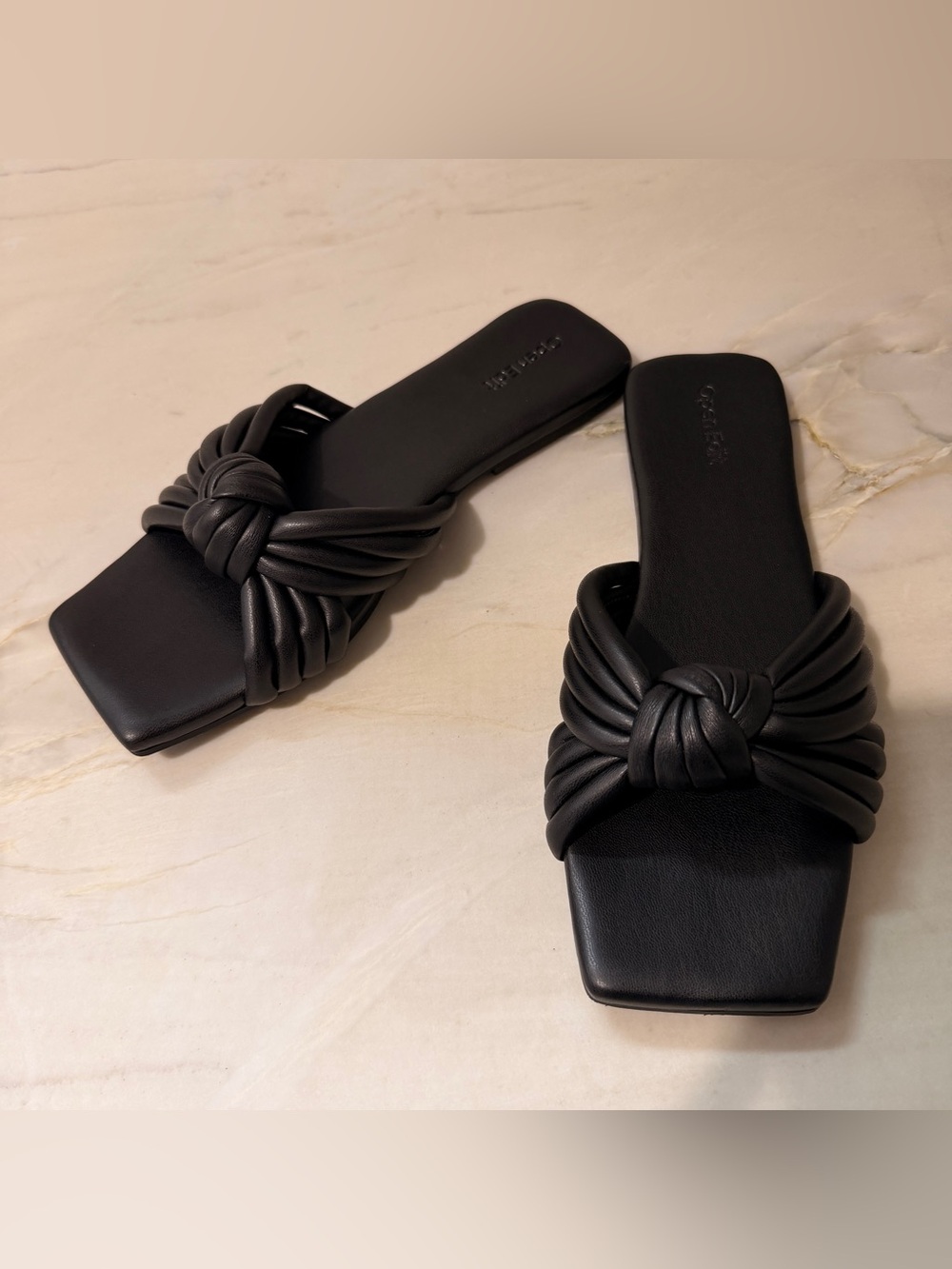 Black Slide Sandals Minimalist Capsule Neutral Euro Summer Everyday Luxury